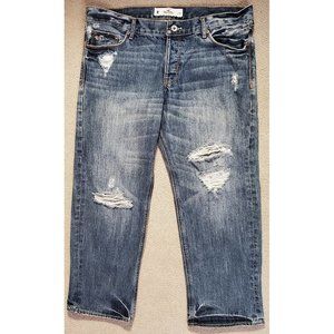 Hollister Destroyed Cropped Blue Jeans size 9 / 29